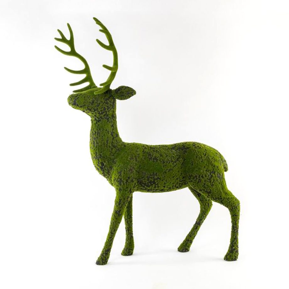 REINDEER STANDING 35"x50.5" MOSS GREEN