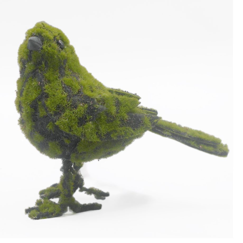 BIRD GREEN MOSS 6.5"x5.5" STANDING