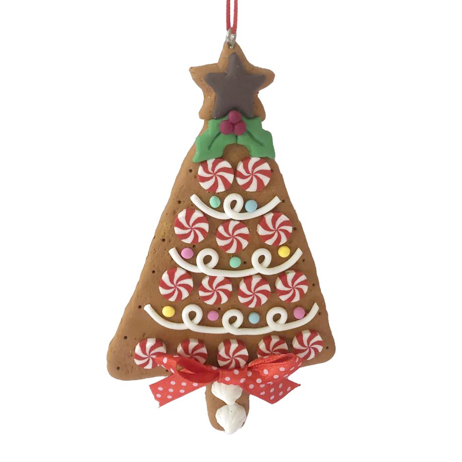 ORN GINGERBREAD TREE 4.9" CLAY DOUGH
