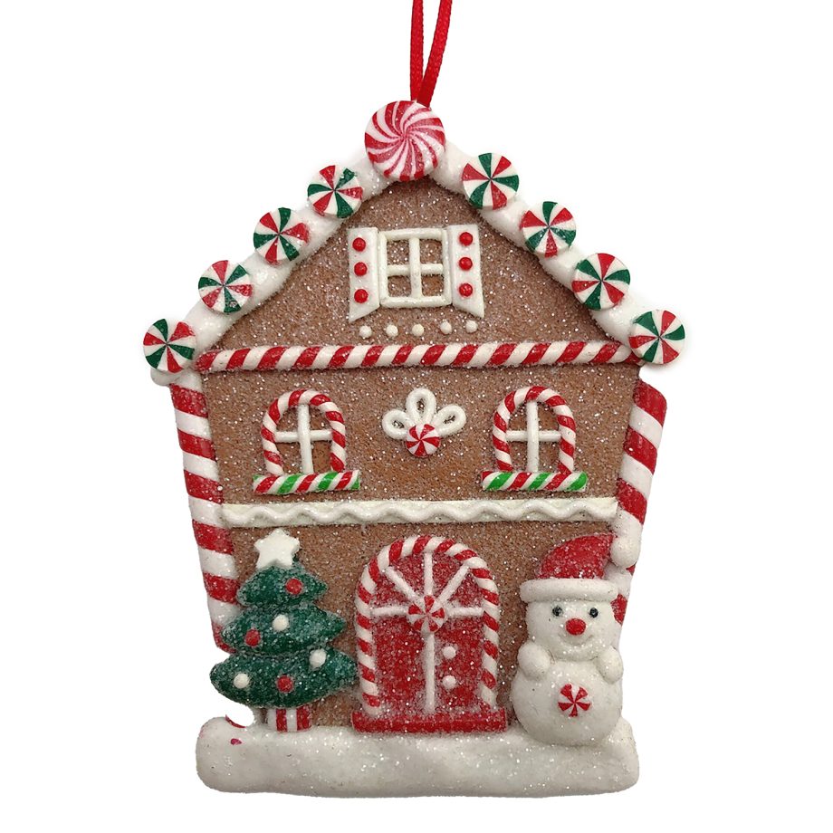 ORN GINGERBREAD HOUSE 4.5" CLAY DOUGH