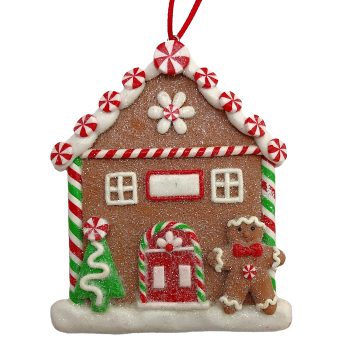 ORN GINGERBREAD HOUSE 4.6" CLAY DOUGH