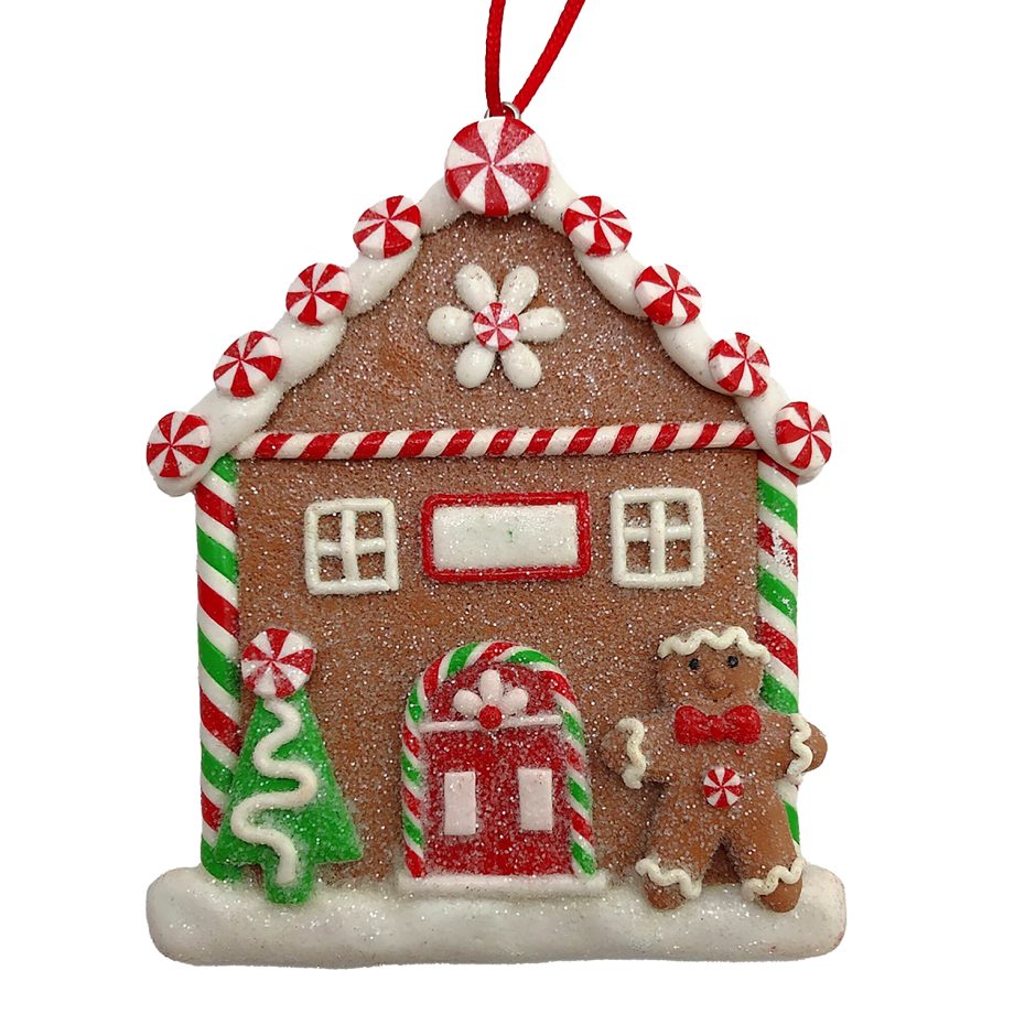 ORN GINGERBREAD HOUSE 4.6" CLAY DOUGH