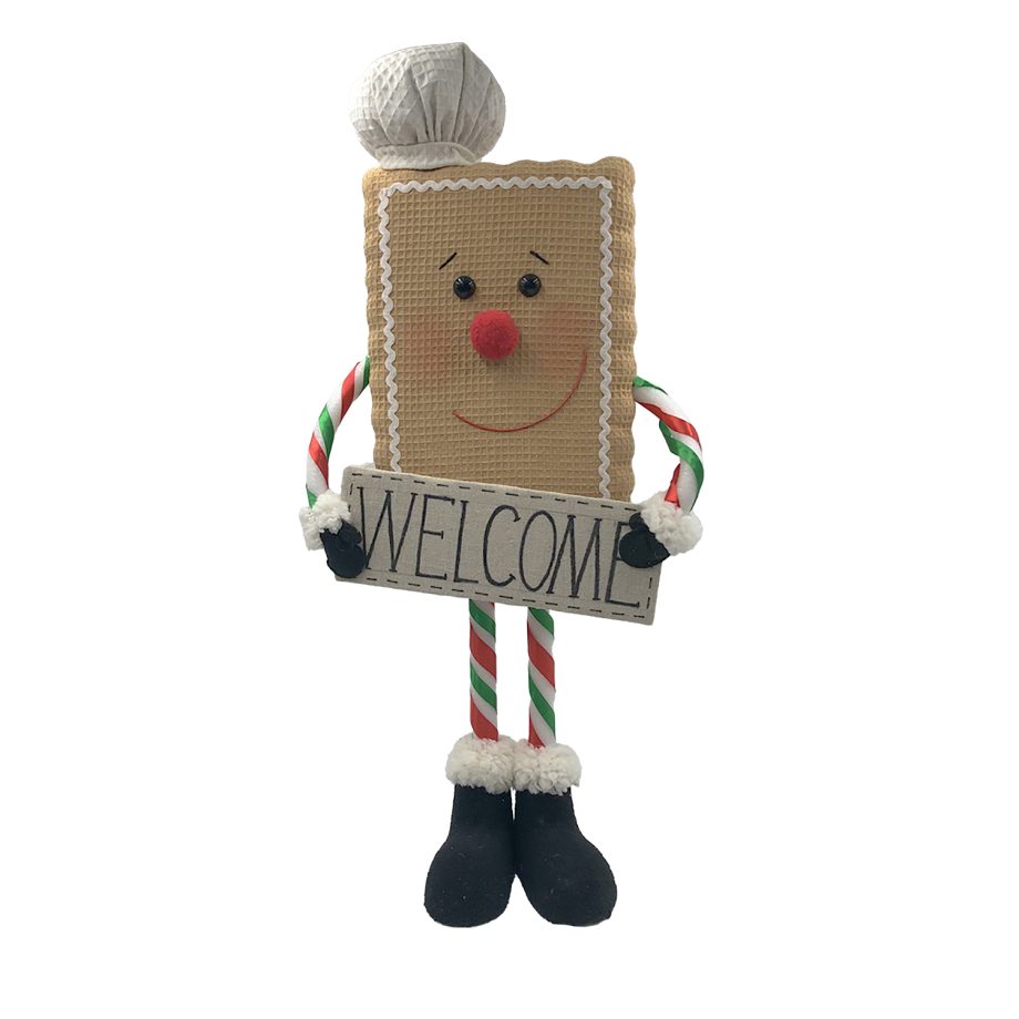 GINGERBREAD RECTANGULAR COOKIE STANDING 24" W/ "WELCOME"