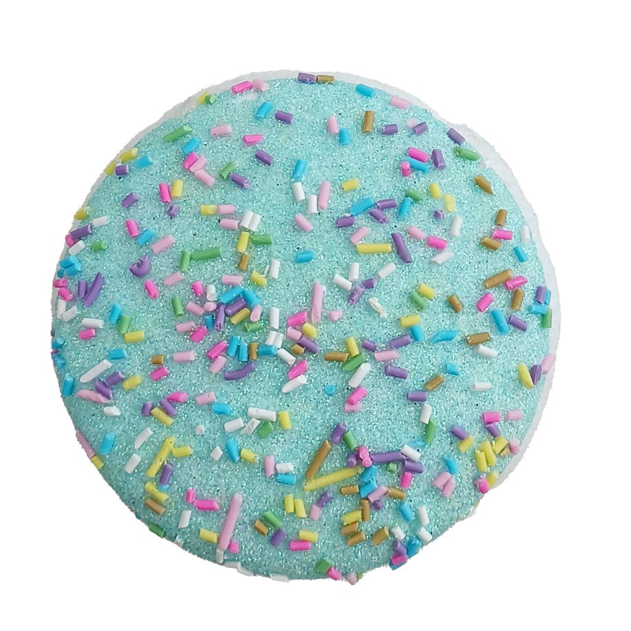 ORN CANDY SPRINKLE MACAROON 3.5" BLUE