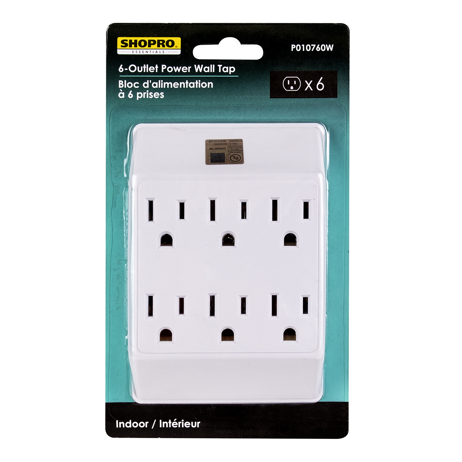 POWER WALL TAP 6-OUTLET WHITE - Christmas Forever