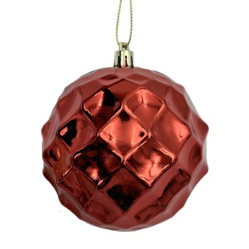 BALL DIAMOND IN. 100MM SHINY RED