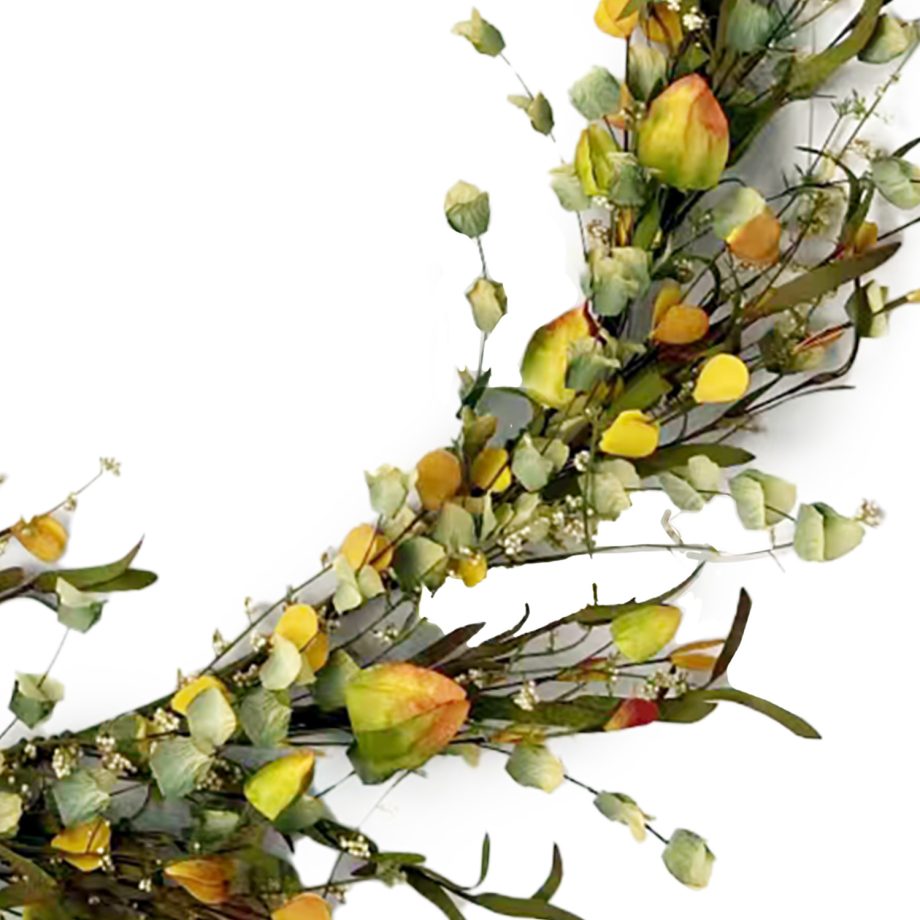 FALL GARLAND MIXED LEAF W/ MINI CLUSTER BERRIES 71" GREEN/MULTI