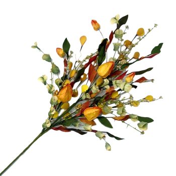 FALL SPRAY MIXED LEAF W/ MINI CLUSTER BERRIES 31.5" ORANGE/MULTI