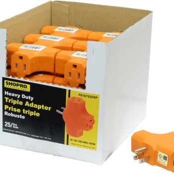 TRIPLE OUTLET ADAPTOR - ORANGE