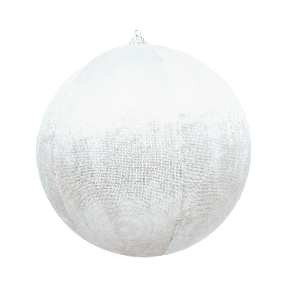 BALL FABRIC VELVET 6" CREAM
