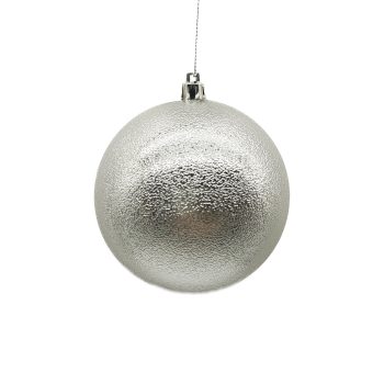 BALL TEXTURED 100MM SILVER