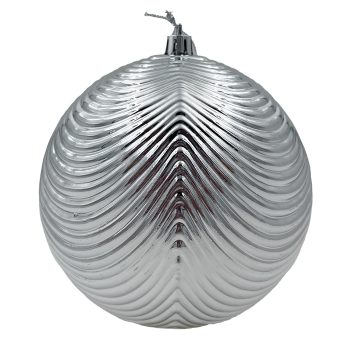BALL SCALLOPED 120MM SHINY SILVER