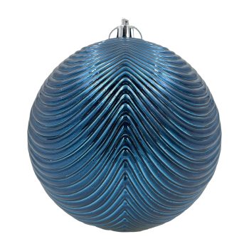 BALL SCALLOPED 150MM SHINY REGAL BLUE