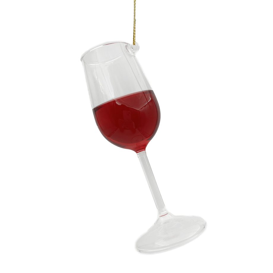 ORN GLASS RED WINE GLASS 4" RED