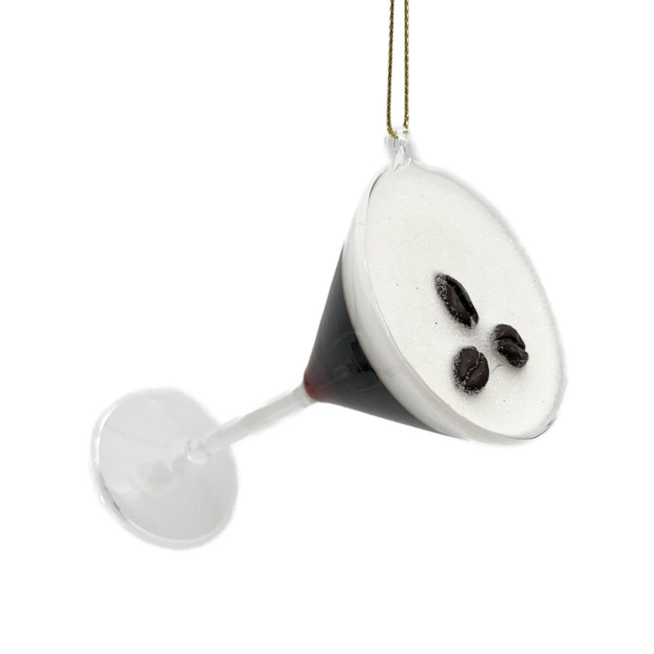 ORN GLASS ESPRESSO MARTINI 4" COCKTAIL DARK BROWN
