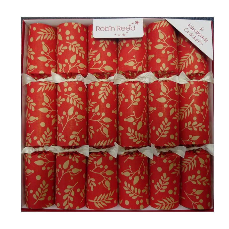 CHRISTMAS CRACKER PREMIUM RED 6PC X 12" PAPRIKA WITH PICCADILLY GIFT INSIDE