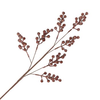 SPRAY BERRY FROSTED BROWN 26" W/ GLITTER