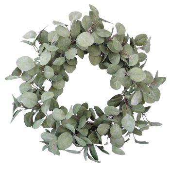 WREATH DOLLAR EUCALYPTUS 20" GREEN