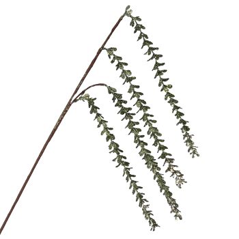 SPRAY MINI-LEAF VINE HANGING GREEN 23" GLITTER