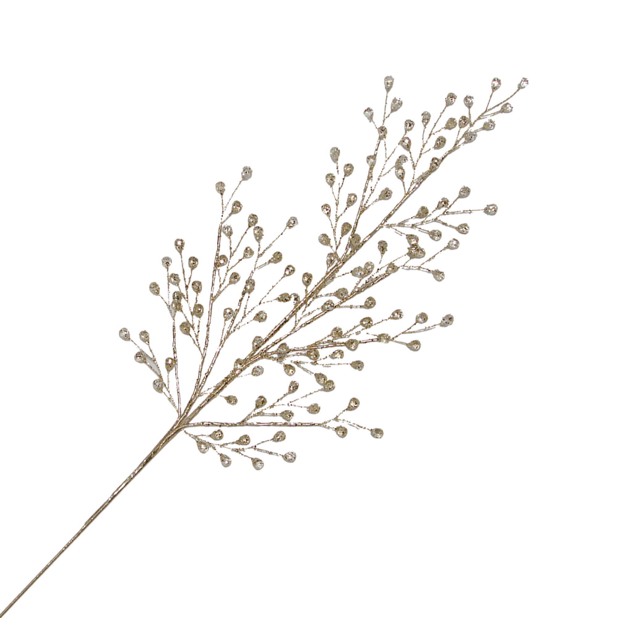 SPRAY CLUSTER CRYSTAL BEADS 26" GOLD W/ GLITTER