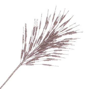 SPRAY FIREWORK FEATHER GRASS ROSE 24" GLITTER