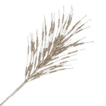 SPRAY FIREWORK FEATHER GRASS CHAMPAGNE 24" GLITTER