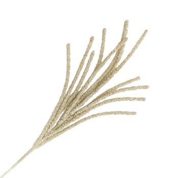 SPRAY STEM MINI-BALLS IVORY 26.5" W/ GLITTER