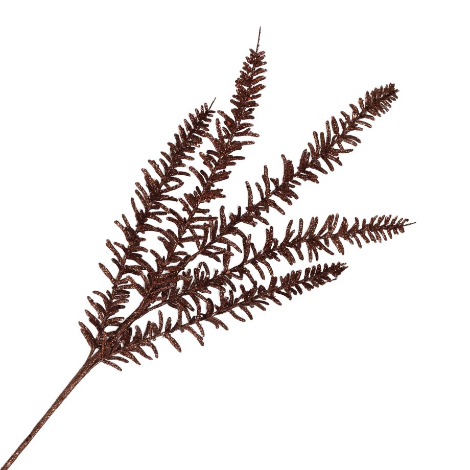 SPRAY FERN LEAF BROWN 26.5" W/ GLTR