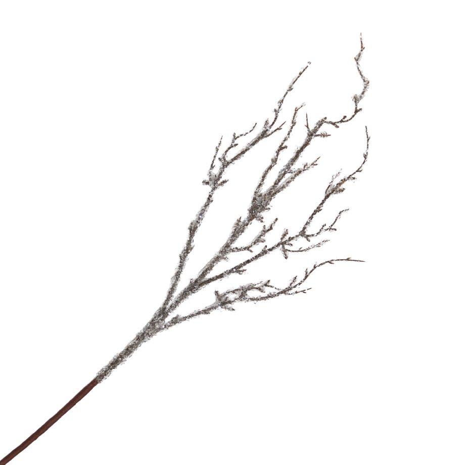 SPRAY TWIG BRANCH ICED 35" W/ GLITTER