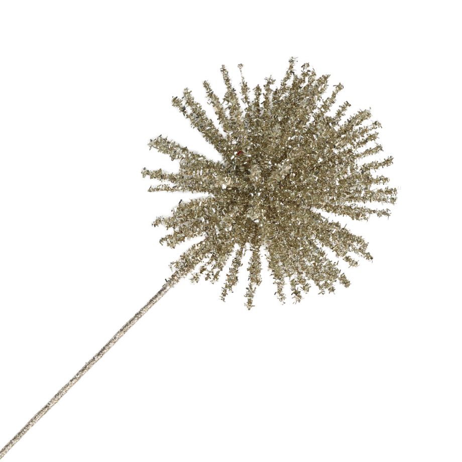 SPRAY STARBURST TENSIL CHAMPAGNE 18" W/ GLITTER