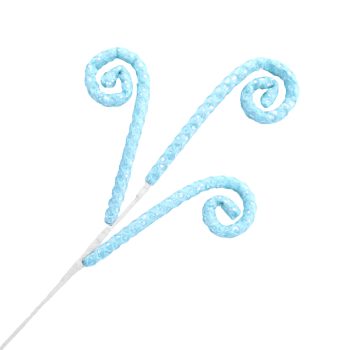 SPRAY CURL MESH 28" MINT W/ SEQUINS