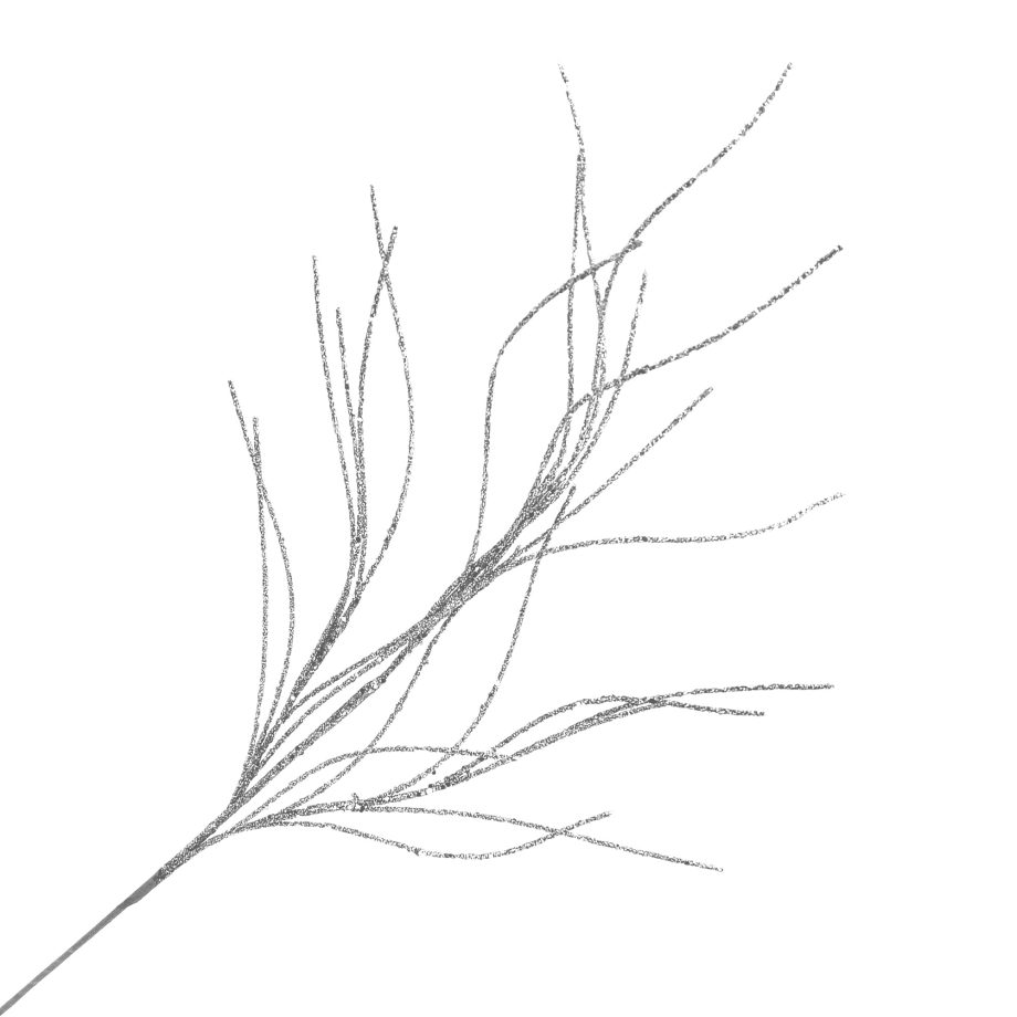 SPRAY TWIG FEATHER GRASS 29.5" SILVER