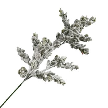 SPRAY EUCALYPTUS NATURAL 30" FLOCKED