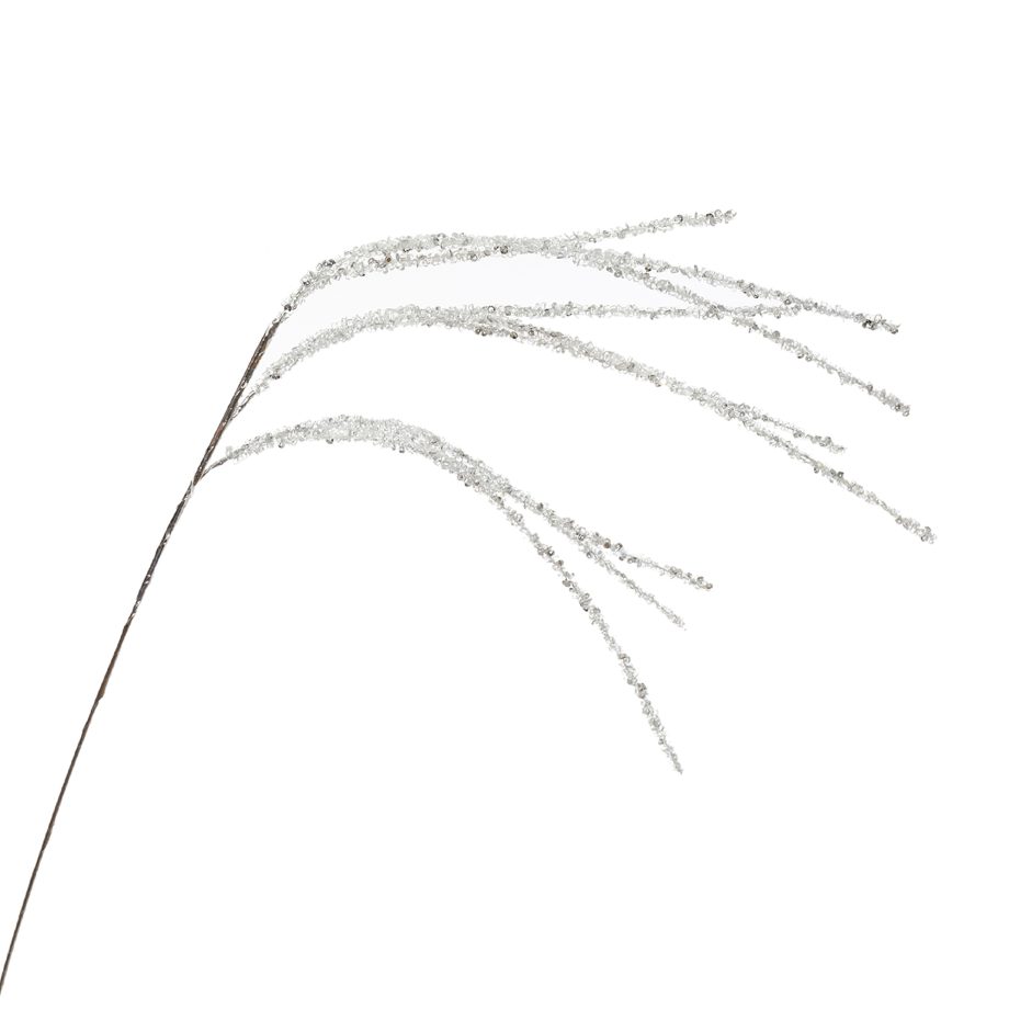 SPRAY ICED BEADS CLEAR 33'' W/ SEQUINS