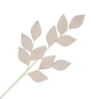 SPRAY MAGNOLIA LEAF CHAMPAGNE 25" FAUX-FUR