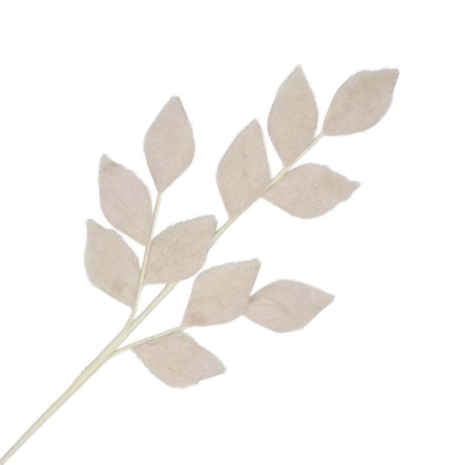 SPRAY MAGNOLIA LEAF CHAMPAGNE 25" FAUX-FUR