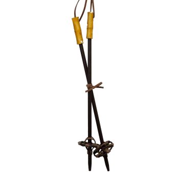 WOODEN BROWN/NATURAL SKI POLE 15"