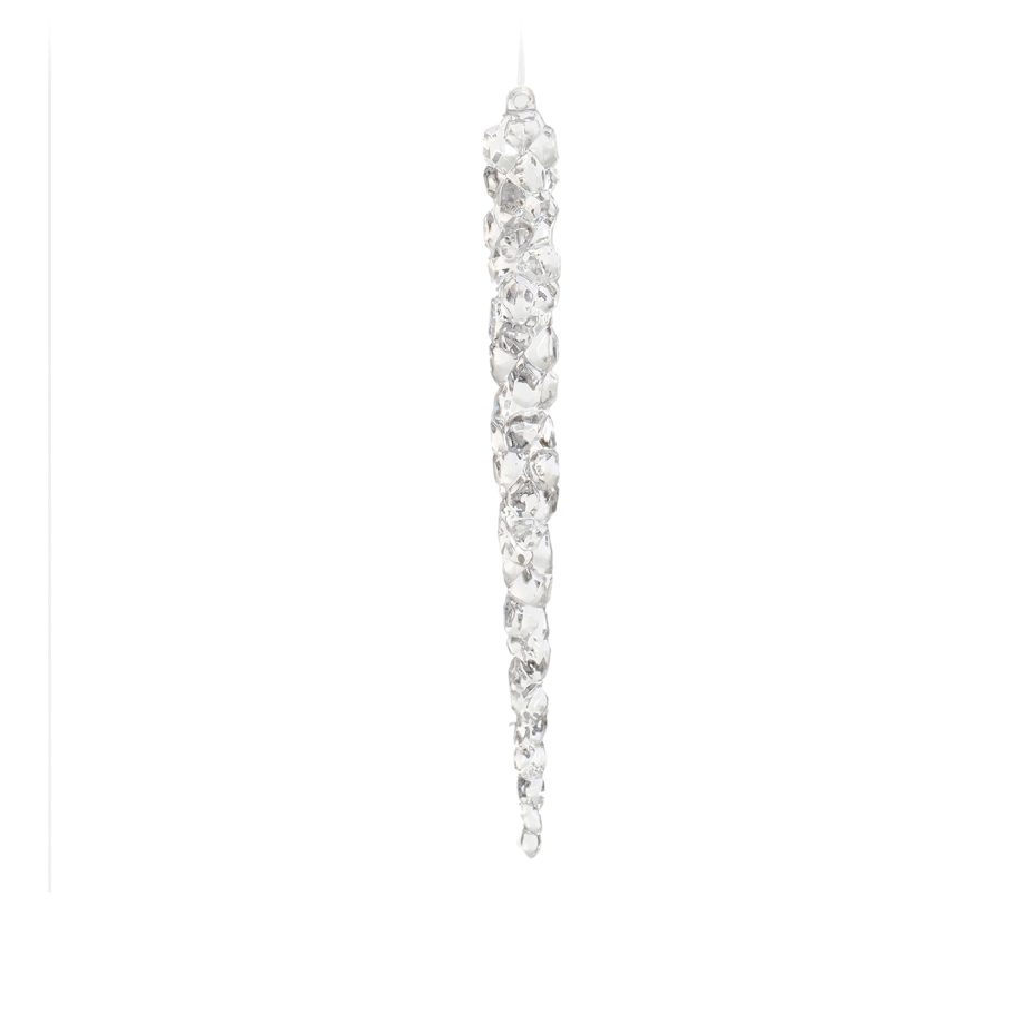 ORNAMENT ICICLE CLEAR 7''