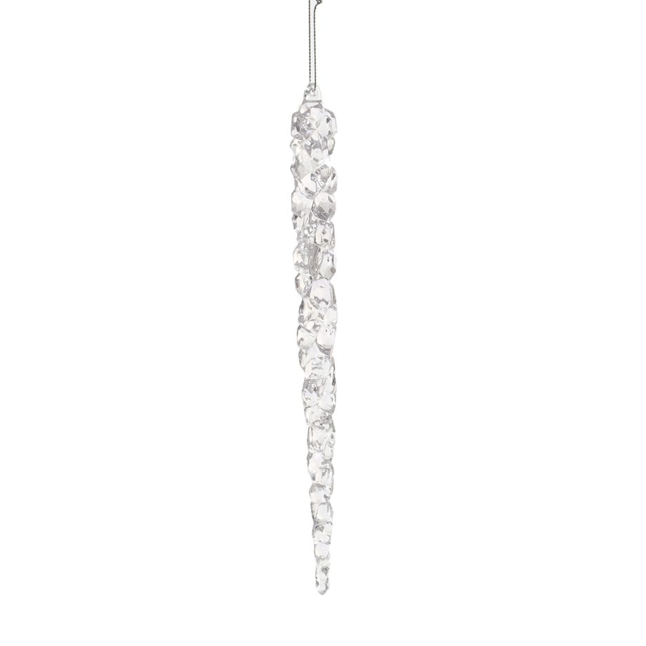 ORNAMENT ICICLE CLEAR 9''