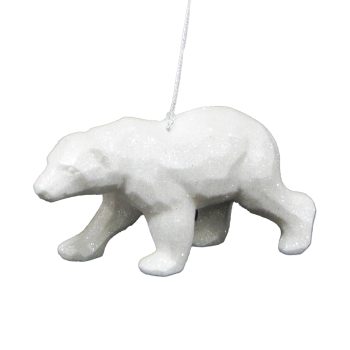 ORN POLAR BEAR WHITE 3-D 4.9" W/GLTR