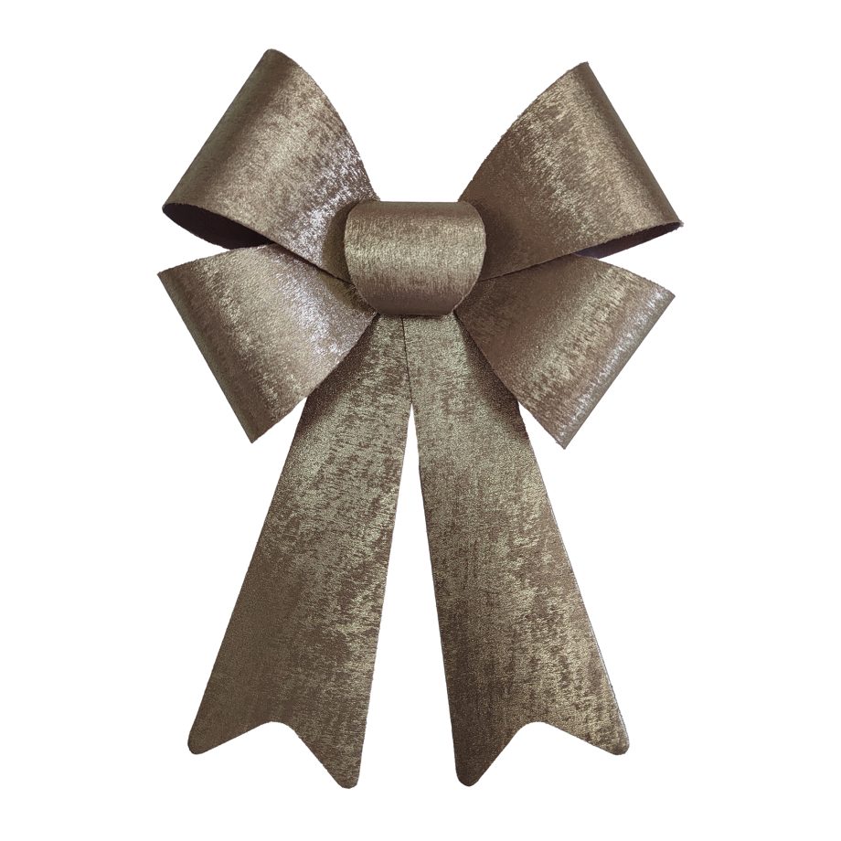 BOW GOLD 9"X15" TEXTURED METALLIC LOOK PRE FORMED PVC