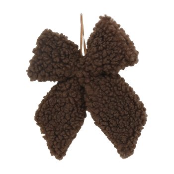 ORN WOOL BOW 7" DARK BROWN