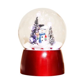 SNOW GLOBE W/ SNOWMAN SNOWING SCENE 8.5"