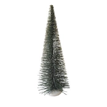 TREE BOTTLE-BRUSH BRANCHES 19.5" GREEN W/ GLITTER TABLE DECOR