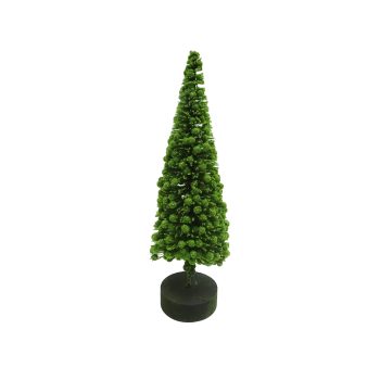 TREE BOTTLE BRUSH MOSS/GREEN 10" FLOCKED W/BERRIES TABLETOP