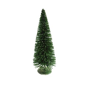 TREE BOTTLE BRUSH DARK GREEN 16" GLITTER TABLETOP