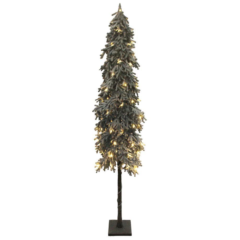 TREE SLIM SNOW FROSTED ALPINE 72" PRE-LIT HEAVY FLOCKING