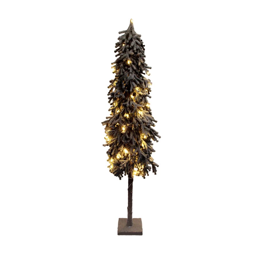 TREE SLIM SNOW FROSTED ALPINE 48" PRE-LIT HEAVY FLOCKING