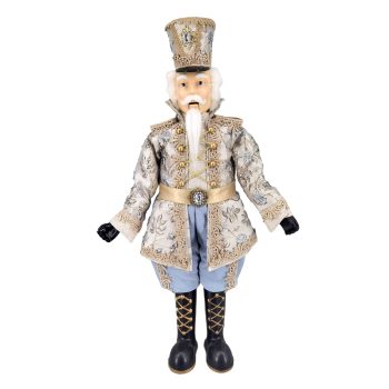 NUTCRACKER 29" STANDING ICE BLUE IN ROYAL INTRICATE UNIFORM
