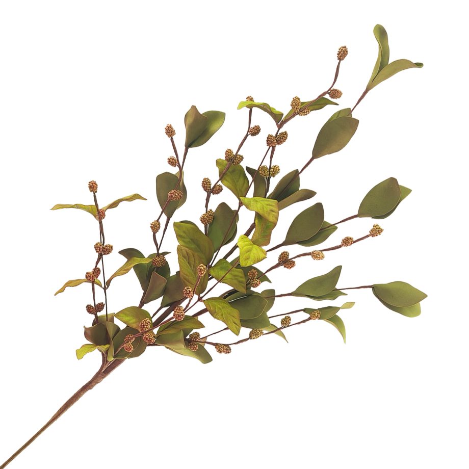 FALL SPRAY LEAVES 24" GREEN W/ MINI-BERRIES